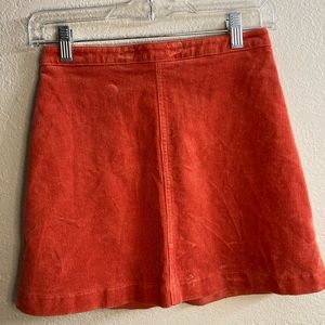 Corduroy mini skirt